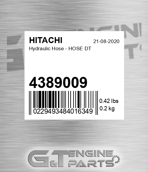 4389009 Hydraulic Hose - HOSE DT