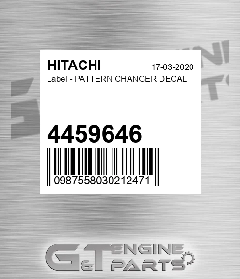 4459646 Label - PATTERN CHANGER DECAL
