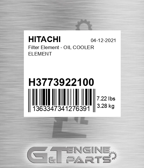 H3773922100 Filter Element - OIL COOLER ELEMENT