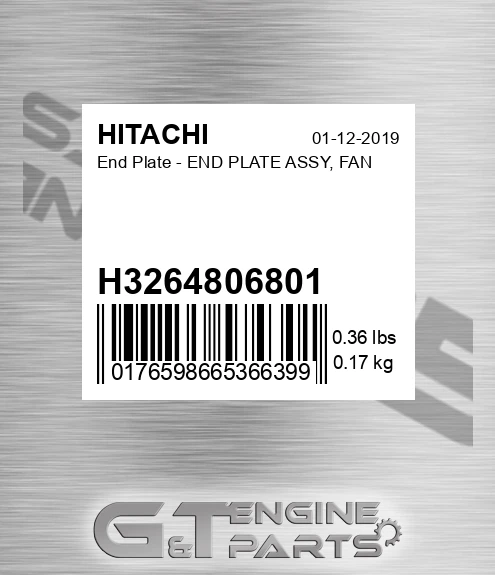 H3264806801 End Plate - END PLATE ASSY, FAN
