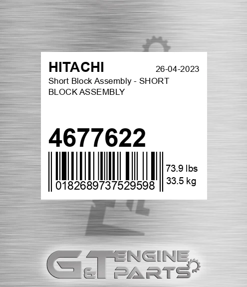 4677622 Short Block Assembly - SHORT BLOCK ASSEMBLY