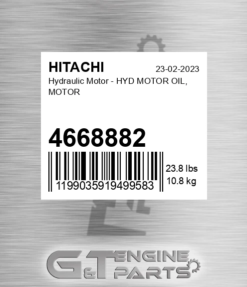 4668882 Hydraulic Motor - HYD MOTOR OIL, MOTOR
