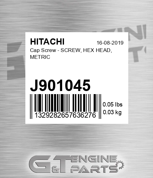 J901045 Cap Screw - SCREW, HEX HEAD, METRIC