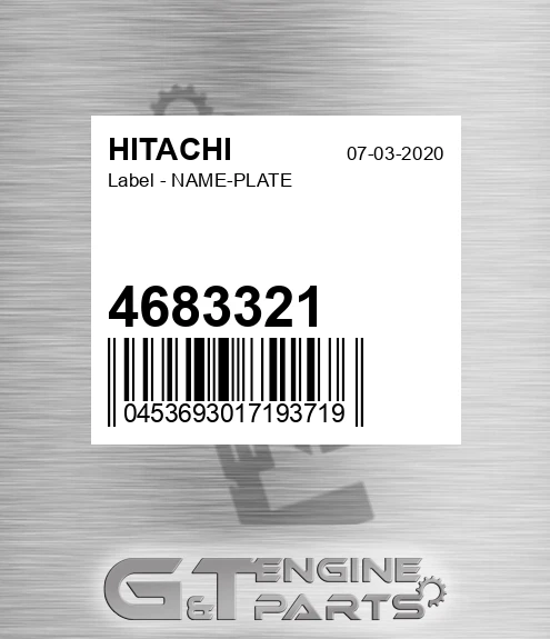 4683321 Label - NAME-PLATE