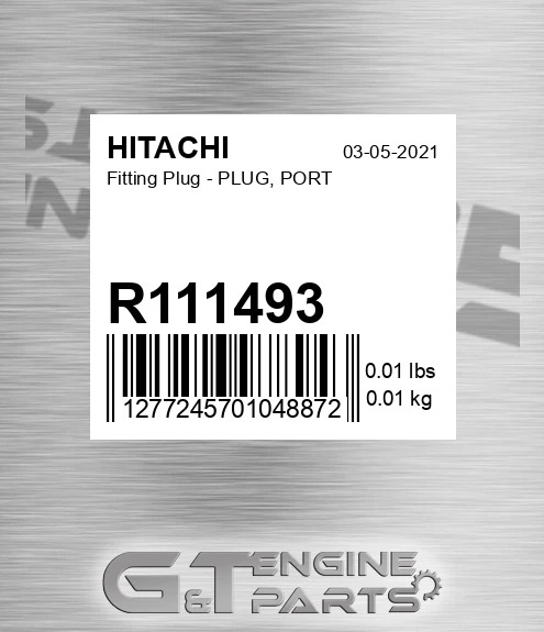 R111493 Fitting Plug - PLUG, PORT