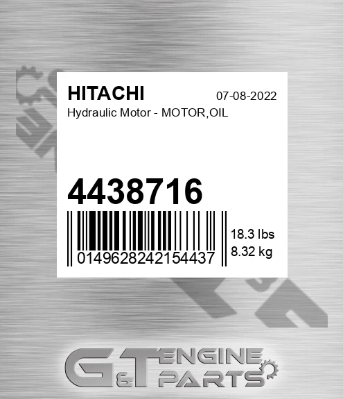 4438716 Hydraulic Motor - MOTOR,OIL