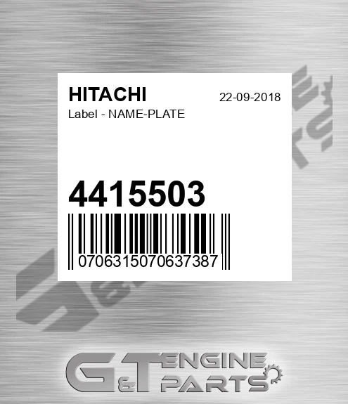 4415503 Label - NAME-PLATE
