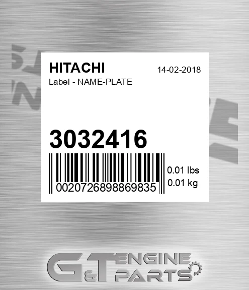 3032416 Label - NAME-PLATE