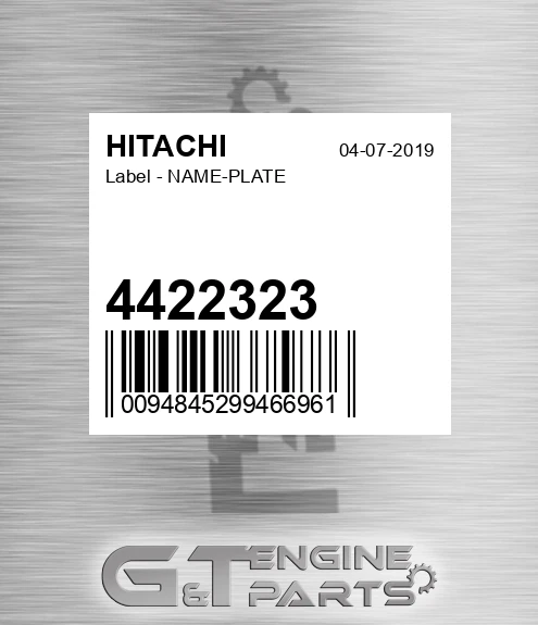 4422323 Label - NAME-PLATE