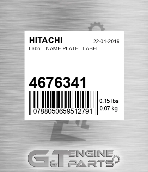 4676341 Label - NAME PLATE - LABEL