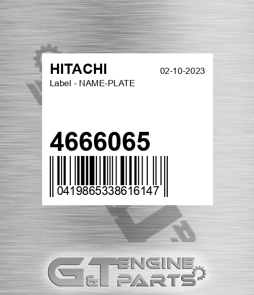 4666065 Label - NAME-PLATE