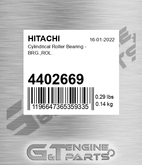 4402669 Cylindrical Roller Bearing - BRG.,ROL.