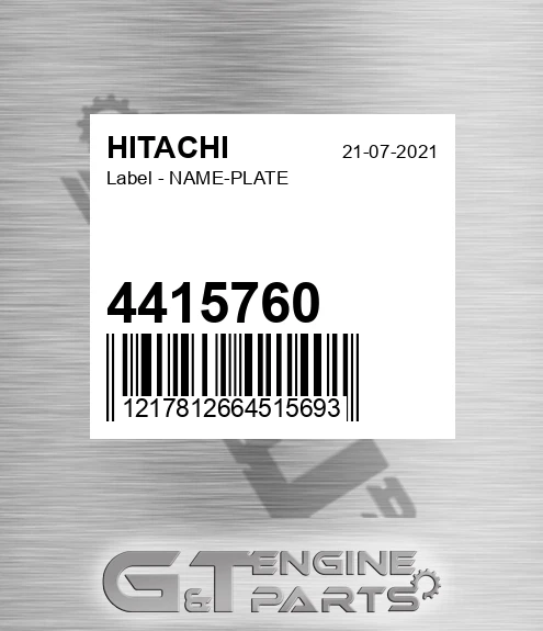 4415760 Label - NAME-PLATE