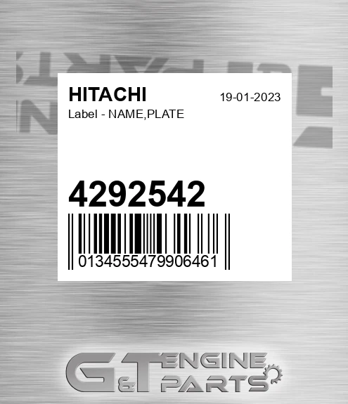 4292542 Label - NAME,PLATE
