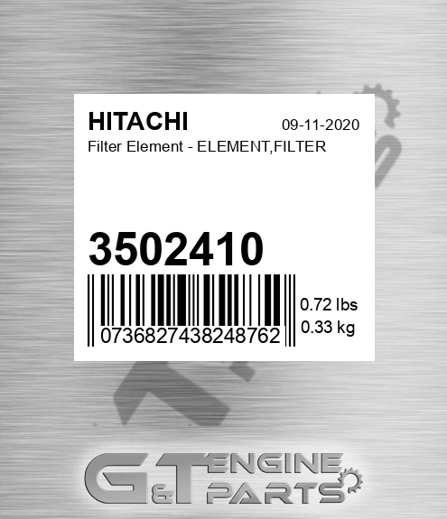 3502410 Filter Element - ELEMENT,FILTER