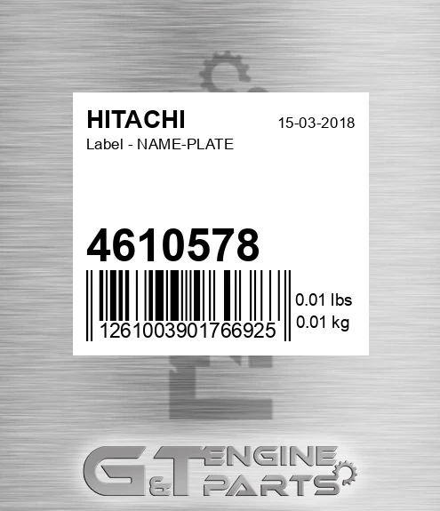 4610578 Label - NAME-PLATE