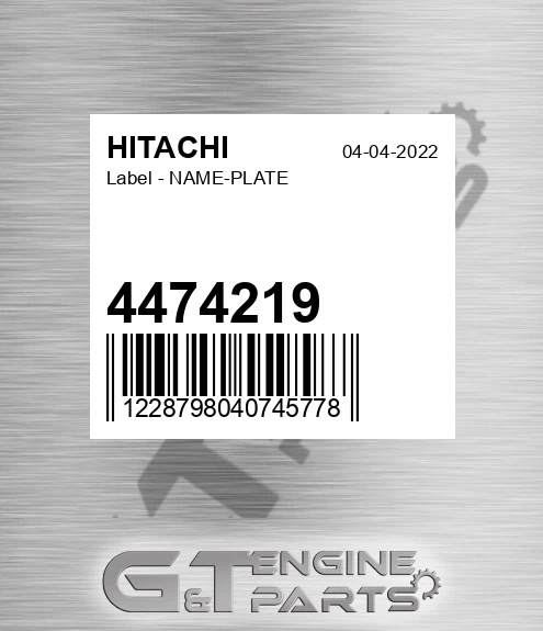 4474219 Label - NAME-PLATE