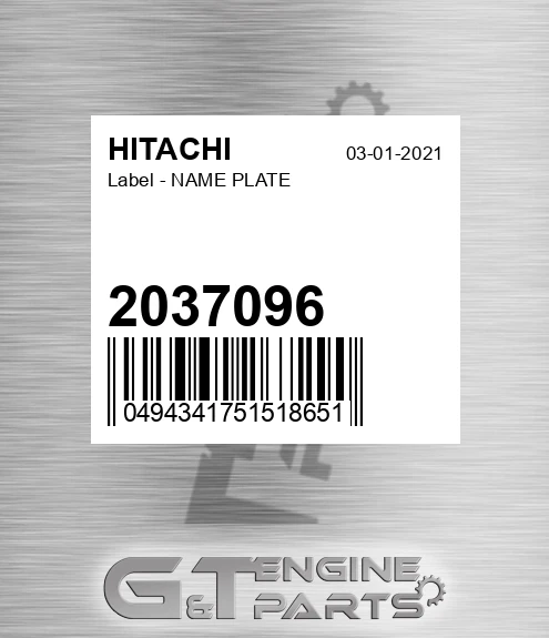 2037096 Label - NAME PLATE