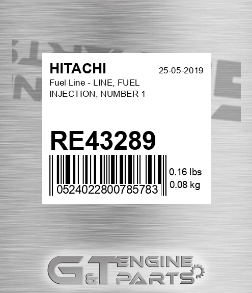 RE43289 Fuel Line - LINE, FUEL INJECTION, NUMBER 1