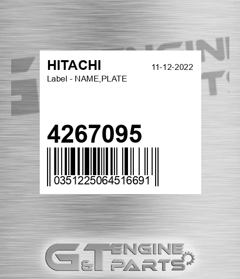 4267095 Label - NAME,PLATE