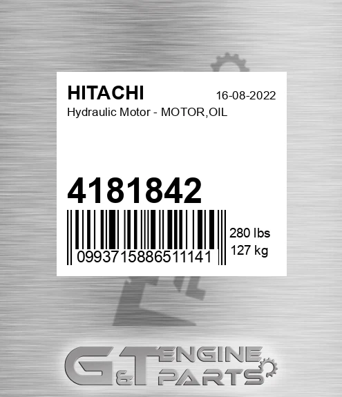 4181842 Hydraulic Motor - MOTOR,OIL