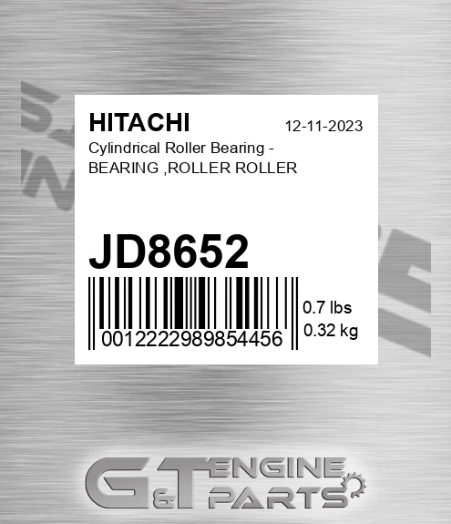 JD8652 Cylindrical Roller Bearing - BEARING ,ROLLER ROLLER