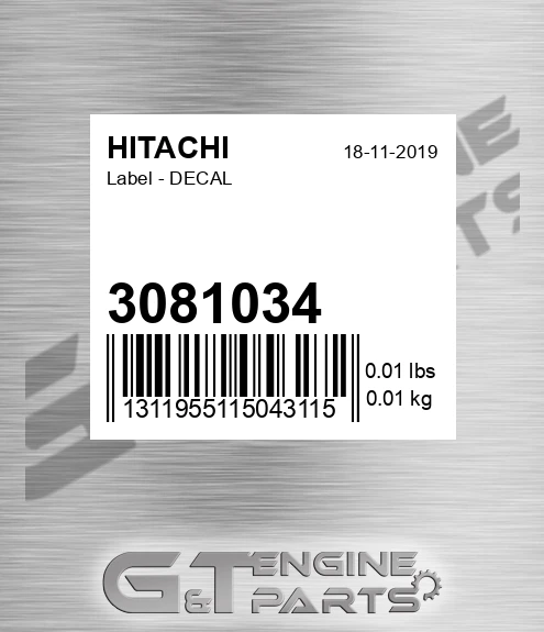 3081034 Label - DECAL