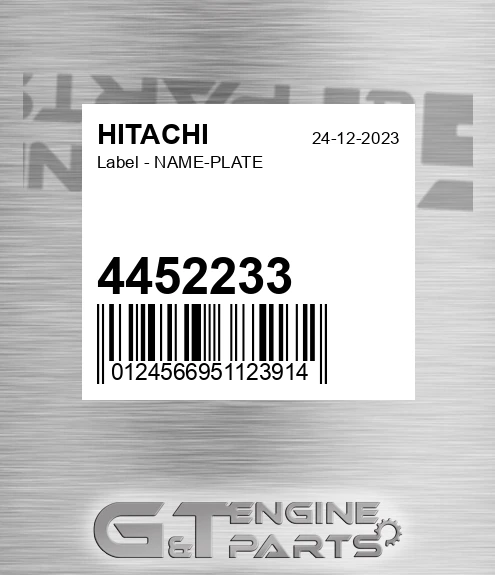 4452233 Label - NAME-PLATE