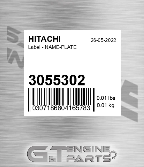 3055302 Label - NAME-PLATE