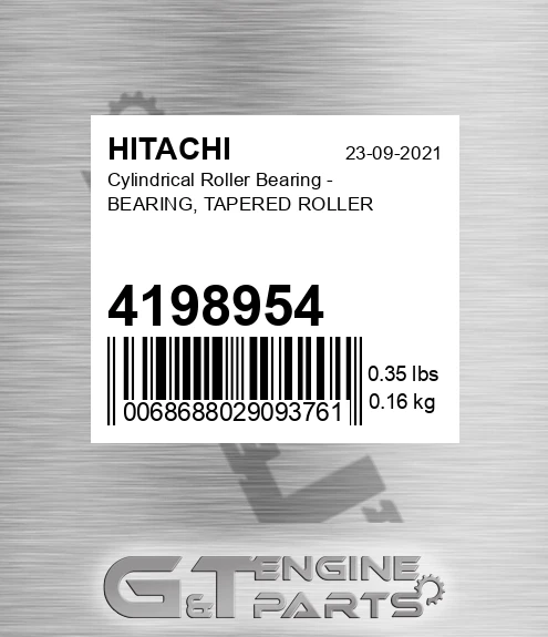 4198954 Cylindrical Roller Bearing - BEARING, TAPERED ROLLER