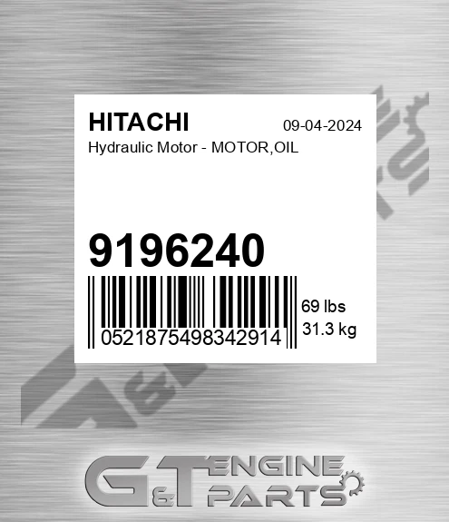 9196240 Hydraulic Motor - MOTOR,OIL