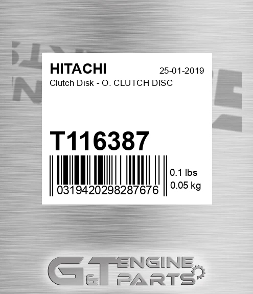 T116387 Clutch Disk - O. CLUTCH DISC