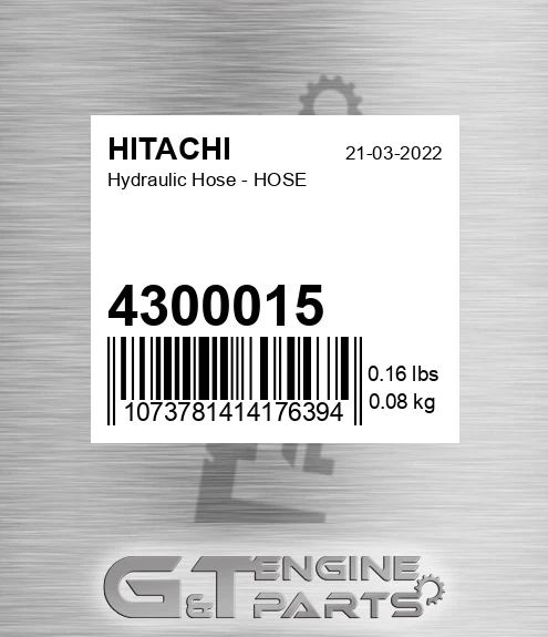 4300015 Hydraulic Hose - HOSE