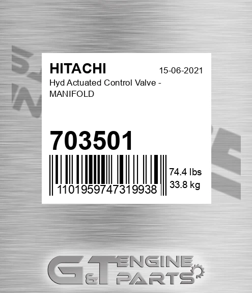 703501 Hyd Actuated Control Valve - MANIFOLD