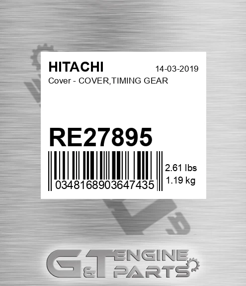 RE27895 Cover - COVER,TIMING GEAR