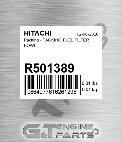 R501389 Packing - PACKING,FUEL FILTER BOWL