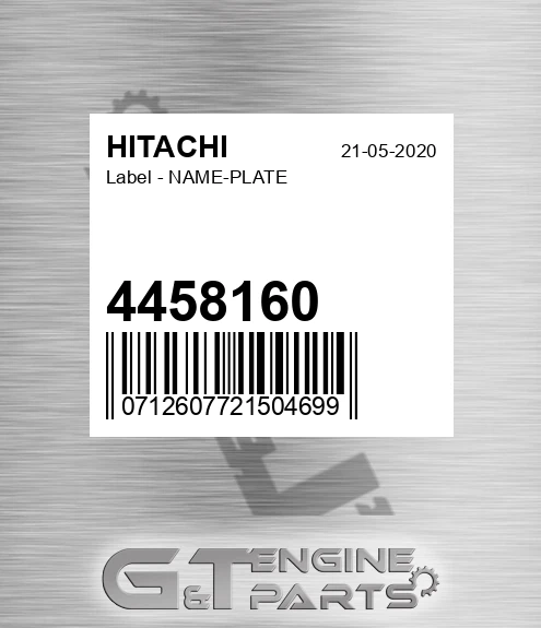 4458160 Label - NAME-PLATE