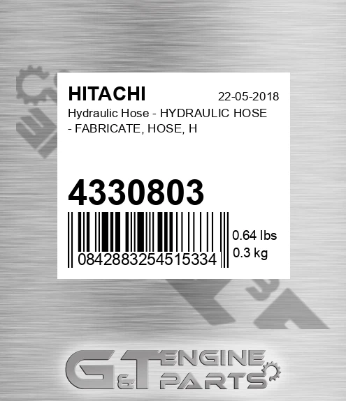 4330803 Hydraulic Hose - HYDRAULIC HOSE - FABRICATE, HOSE, H