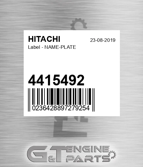 4415492 Label - NAME-PLATE