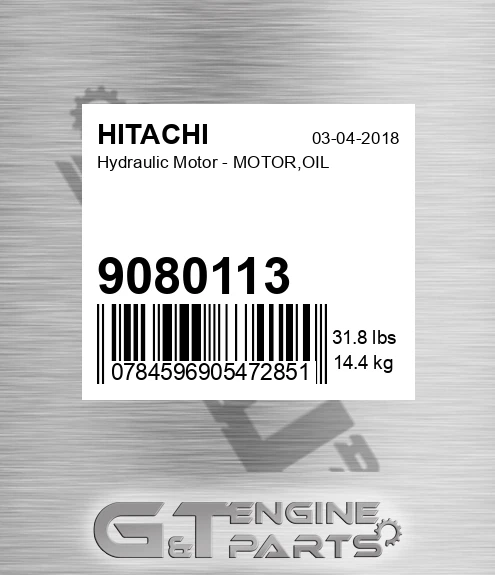 9080113 Hydraulic Motor - MOTOR,OIL