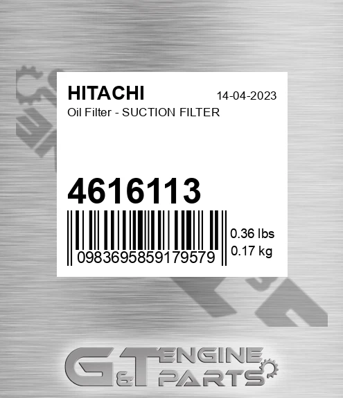 4616113 Oil Filter - SUCTION FILTER