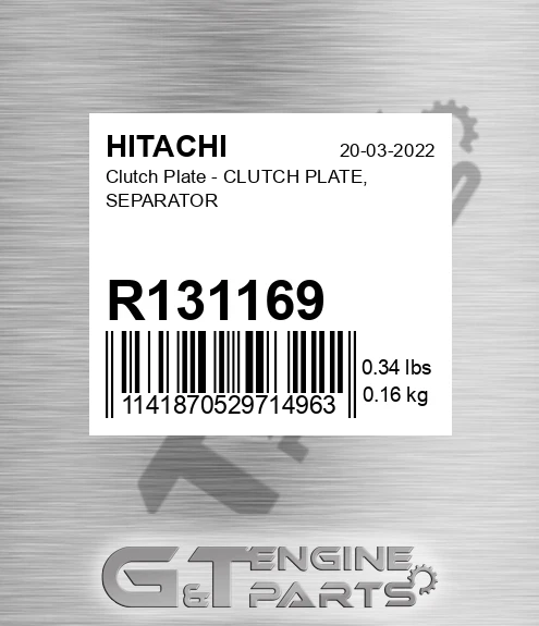 R131169 Clutch Plate - CLUTCH PLATE, SEPARATOR