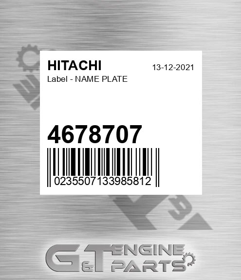 4678707 Label - NAME PLATE
