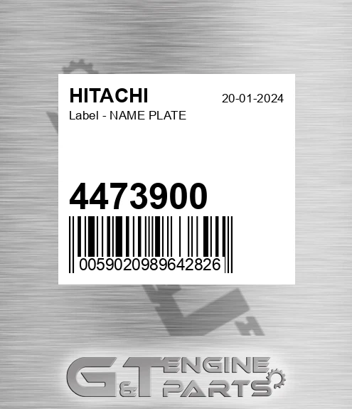 4473900 Label - NAME PLATE