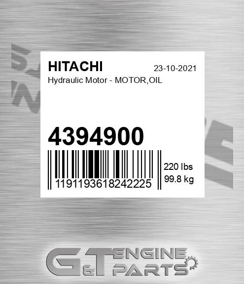 4394900 Hydraulic Motor - MOTOR,OIL