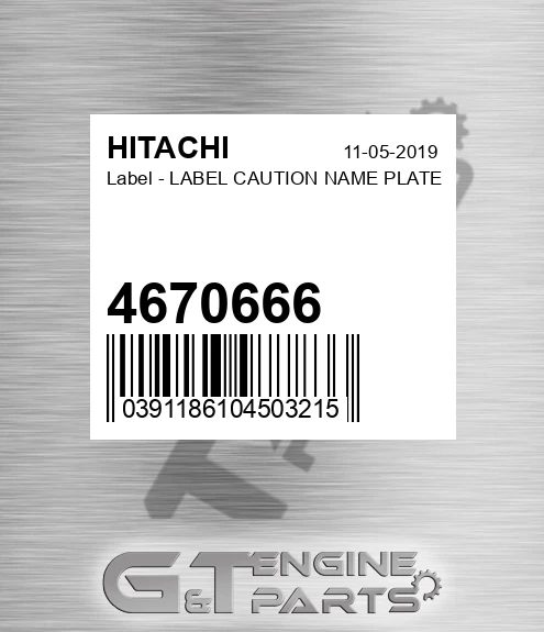 4670666 Label - LABEL CAUTION NAME PLATE