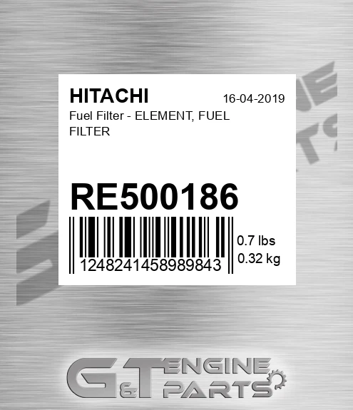 RE500186 Fuel Filter - ELEMENT, FUEL FILTER