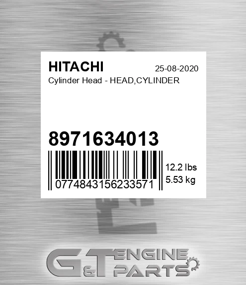 8971634013 Cylinder Head - HEAD,CYLINDER
