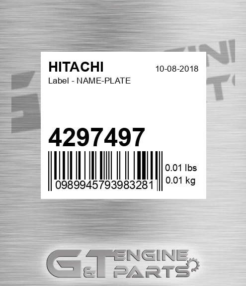 4297497 Label - NAME-PLATE