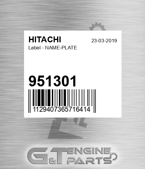 951301 Label - NAME-PLATE